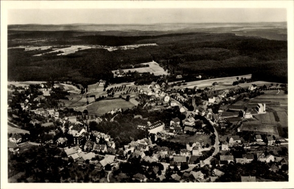 Postcard Schömberg in the Black Forest Württemberg, aerial photograph