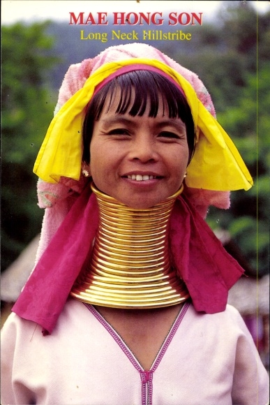 Postcard Thailand, Hill Tribe of the Long Neck