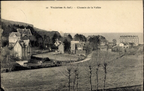 Postcard Veulettes sur Mer Seine Maritime, Chemin de la Vallee