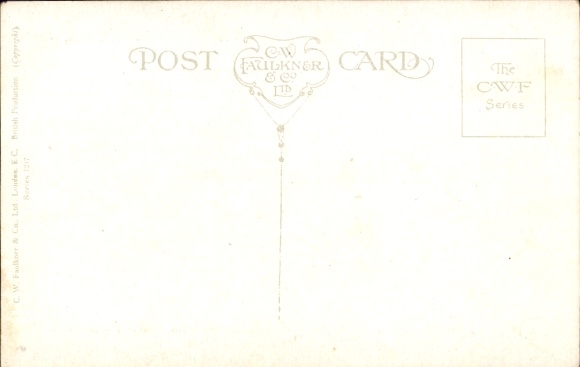 Artist Postcard Barham, Peter Pan dances with his shadow