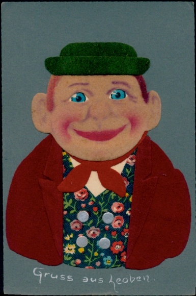 Stoff Postcard Leoben Styria, Man, portrait