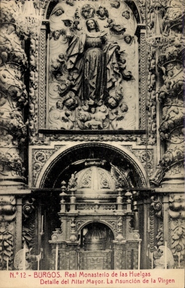 KP Burgos Kastylia i León, fragment ołtarza, La Asunción de la Virgen, Real Monasterio de la