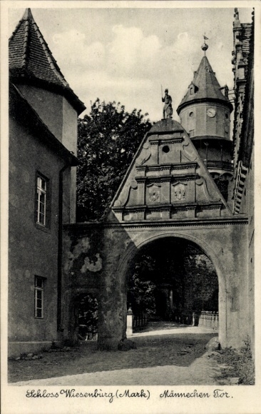 Ak Wiesenburg in der Mark, Männechen Tor, kasteel