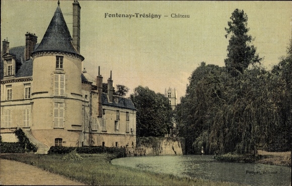 Ak Fontenay Tresigny Seine et Marne, Le Chateau