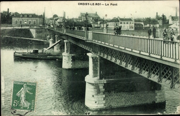 Postcard Choisy le Roi Val de Marne, bridge