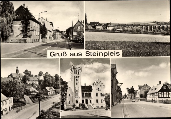 PC Steinpleis Werdau in Saxony, town views, street sections