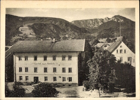 Postcard Bergen im Chiemgau, Gasthaus Zum Hochfelln by Georg Lang