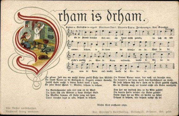 30 individual song cards, Anton Günther