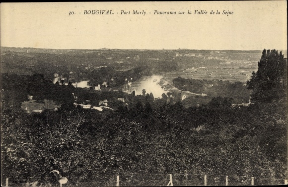 Ak Bougival Yvelines, Panorama sur la Vallée de la Seine