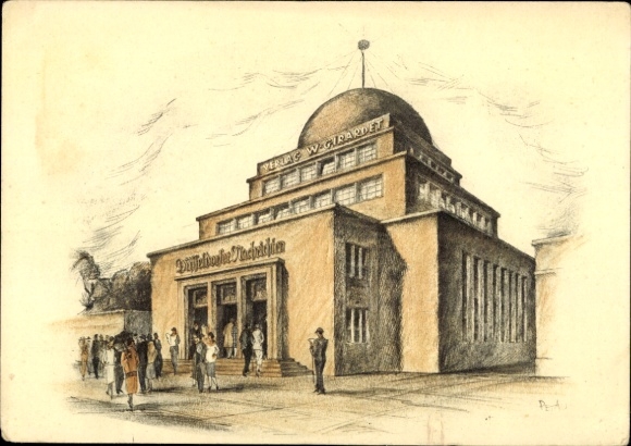 Kunstenaar Ak Düsseldorf am Rhein, Paviljoenuitgever Girardet, Gesolei 1926