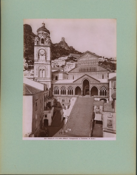 Photo around 1880, Salerno Campania, Panorama dellla Citta e del Porto, Amalfi, Cattedrale