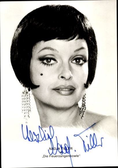 Ak Schauspielerin Nadja Tiller, Portrait, Die Feuerzangenbowle, Autogramm