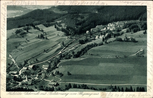 Ak Bolsternang Großholzleute Isny im Allgäu, Fliegeraufnahme der Heilstätte Ueberruh mit Bolsterwang