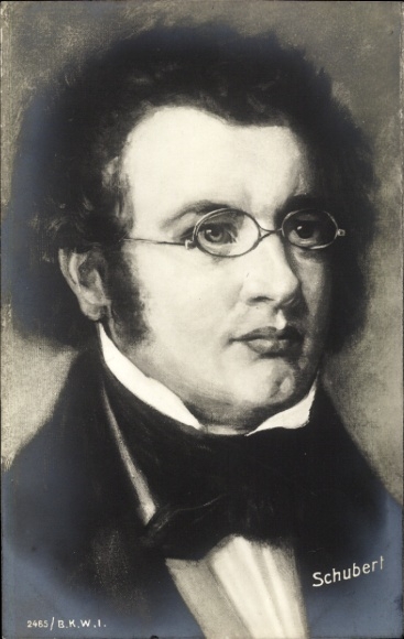Postcard Composer Franz Schubert, portrait