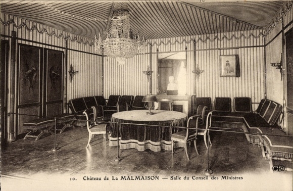 CPA Rueil-Malmaison Hauts de Seine, Château, Salle du Conseil des Ministres