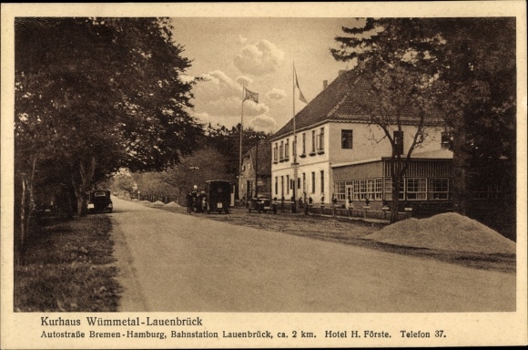Ak Lauenbrück Niedersachsen, Kurhaus Wümmetal, H. Förste, Straßenansicht