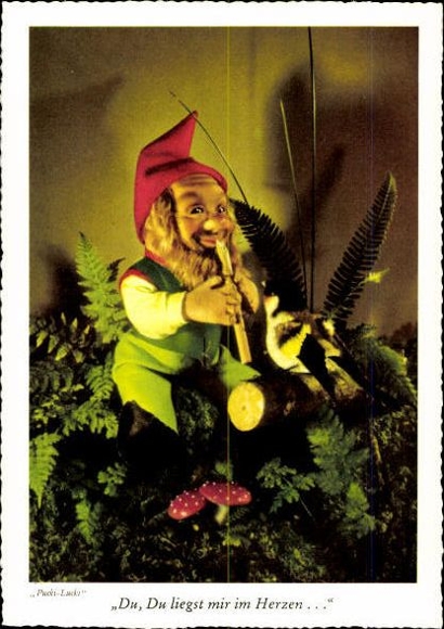 8 old Postcard series dwarfs in the forest, Pucki-Lucki