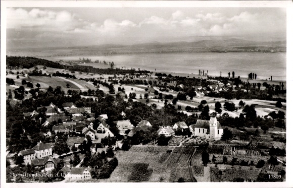 Ak Horn Gundholzen Gaienhofen am Bodensee District van Konstanz, plaats, luchtfoto