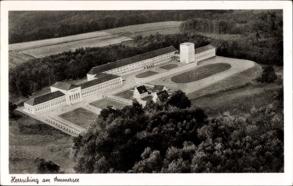Postcard Herrsching am Ammersee, aerial photo