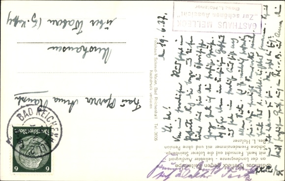 Postcard Melleck Schneizlreuth Berchtesgadener Land, guest house, Reiteralpe