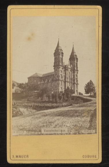 CdV Photo Bad Staffelstein Upper Franconia, Basilica Vierzehnheiligen