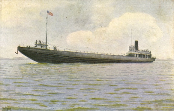Artist Postcard Rave, Chr., Marine Gallery 279, American cargo steamer Pathfinder at sea in North America