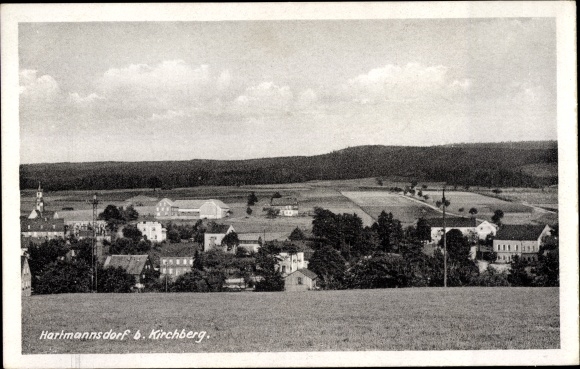 PC Hartmannsdorf near Kirchberg Saxony, town view