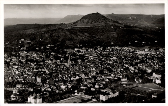 Postcard Reutlingen in Württemberg, Achalm, aerial photograph