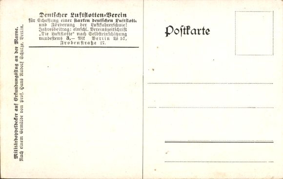 Artist Postcard Schulze, Hans Rudolf, Military biplane on reconnaissance flight on the Marne, I. WK