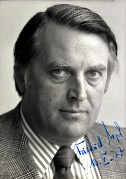 Foto Friedrich Vogel, Politiker, Portrait, Autogramm