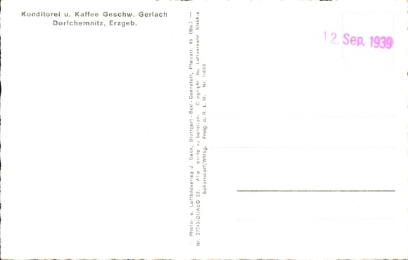 Postcard Dorfchemnitz Zwönitz in the Ore Mountains, aerial photograph