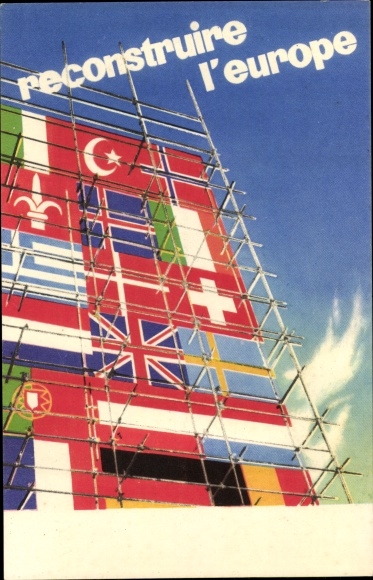 Artist Postcard Wijss, Alban, Le plan Marshall pour reconstructire l&#39;Europe, Marshal plan