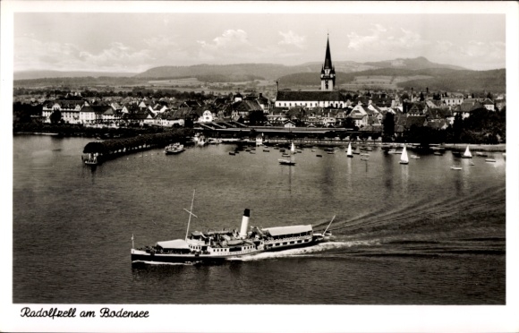 Ak Radolfzell am Bodensee, luchtfoto