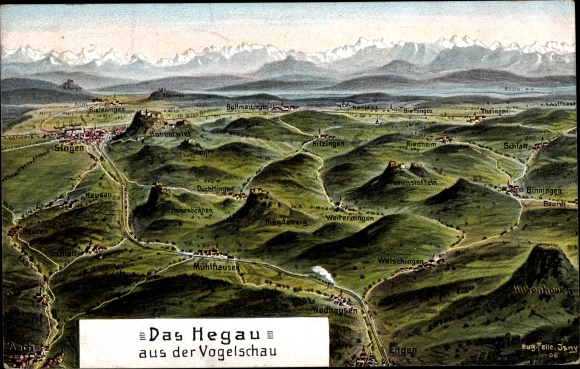 Maps artist PC skins, Eugen, Aach im Hegau, Welschingen, Mühlhausen, mountains