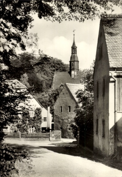 Postcard Prietitz Elstra Oberlausitz, street, houses