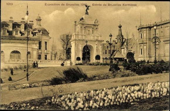 Set von 83 Ansichtskarten, Brüssel Weltausstellung 1910