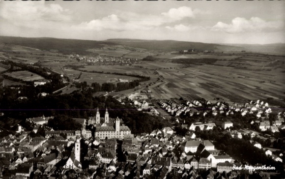 Postcard Bad Mergentheim in Tauberfranken, aerial photograph