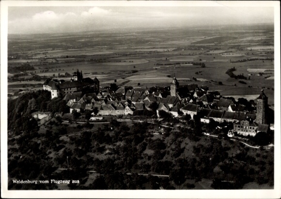Ak Waldenburg in Württemberg, Fliegeraufnahme