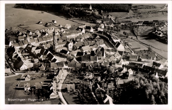 Ak Bräunlingen in het Zwarte Woud Baden, luchtfoto