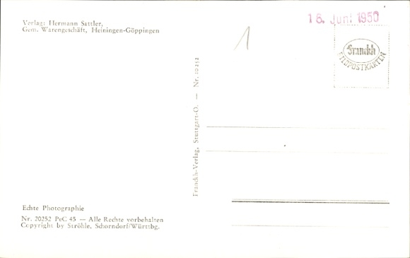 Postcard Heiningen Göppingen in Württemberg, aerial photograph