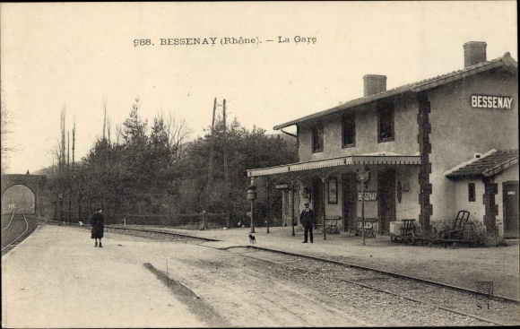 PC Bessenay Rhône, train station, track side