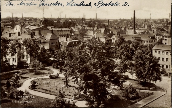 PC Limbach Oberfrohna Saxony, general view, park, chimneys