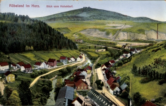 Postcard Rübeland Oberharz am Brocken, view from Hohekleef