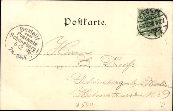 Postcard Kassel in Hessen, Königsplatz and Hauptpost