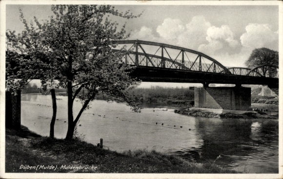 Postcard Bad Düben an der Mulde Sachsen, Muldenbrücke