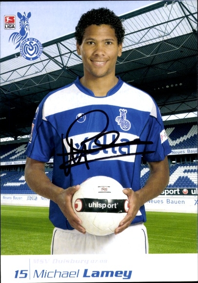 Autogrammkarte Fußballer Michael Lamey, MSV Duisburg, Autogramm