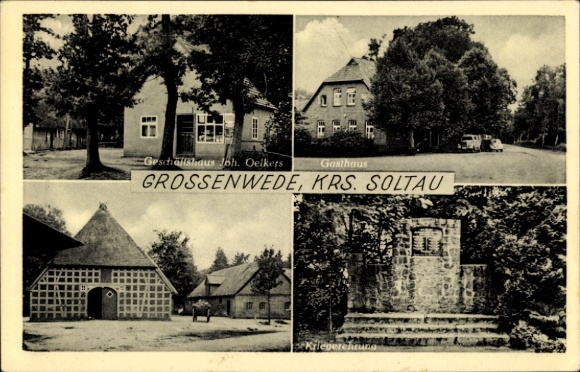 Postcard Großenwede Schneverdingen in the Lüneburg Heath, guesthouse, commercial building