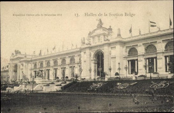 Set von 83 Ansichtskarten, Brüssel Weltausstellung 1910