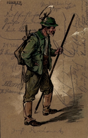 Litho Bergführer, Volkstracht