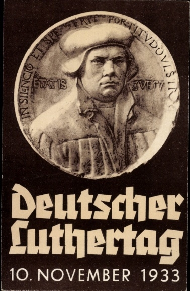 PC German Luther Day 10 November 1933, Reformer Martin Luther, portrait